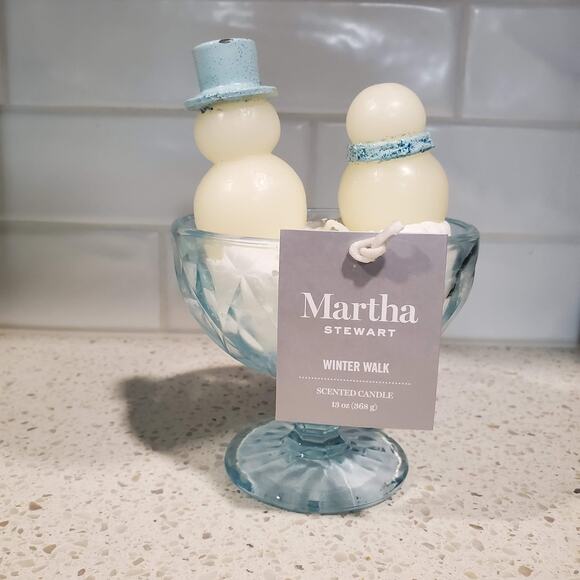 Martha Stewart Snowman Winter Walk Candle NWT Christmas Holiday Viral - Picture 2 of 3